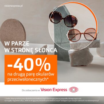-40% na drugą parę okularów przeciwsłonecznych