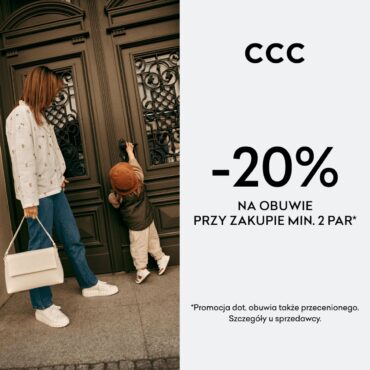 W CCC -20% na wszystkie buty, przy zakupie min. 2 par!