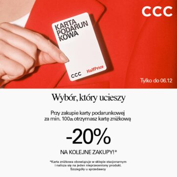 Karta podarunkowa CCCxHalfPrice – wybór, który ucieszy!