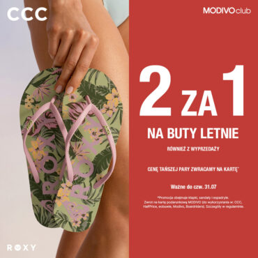 CCC: Skorzystaj z letniej wyprzedaży 2 za 1 w CCC!